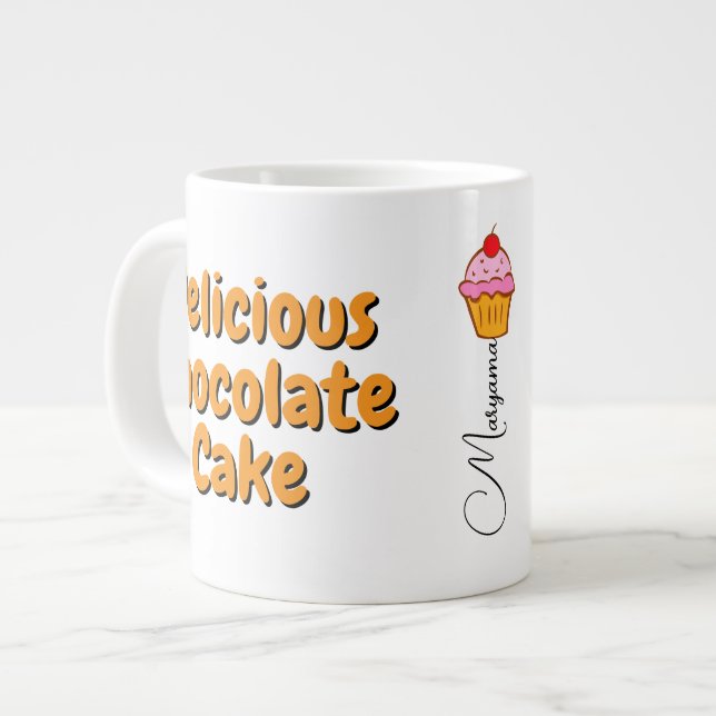 Caneca De Café Grande Micro-ondas Mug (Microwave Chocolate Cake in a Mug (Frente Esquerda)