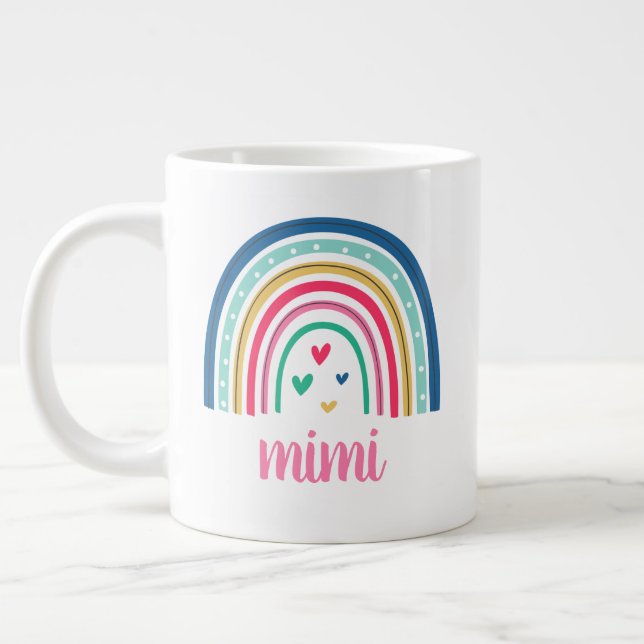 Caneca De Café Grande Mimi Rainbow (Esquerda)