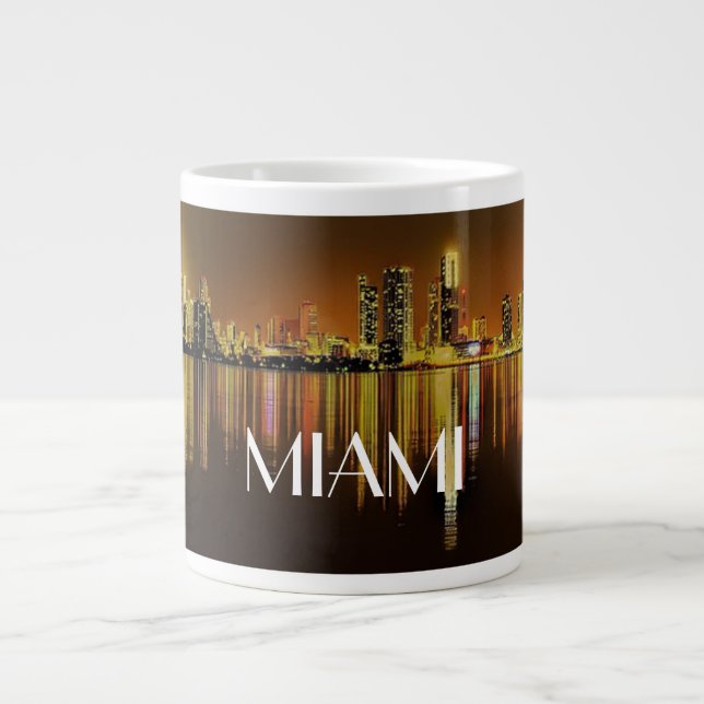 Caneca De Café Grande Minami Florida Cityscape (Frente)