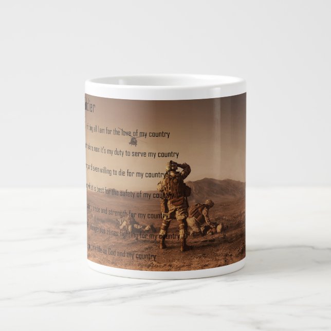 Caneca De Café Grande Minha Coleção Militar (Frente)
