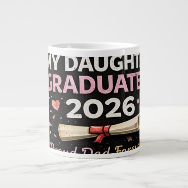 Caneca De Café Grande Minha Filha se Formou 2026 (Frente)