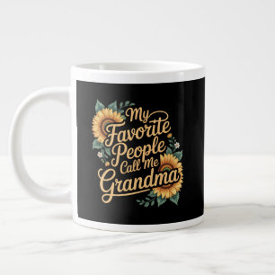 Caneca De Café Grande Minha Gente Favorita Me Chama de Vovó Dia das Mães
