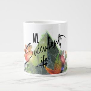 Caneca De Café Grande Minha Vida Bem-Suculta Diversão Mug