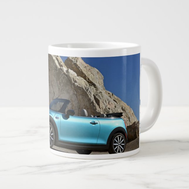 Caneca De Café Grande Mini Cooper - Mug De Café Convertível (Frente Esquerda)