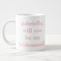 Mínima Proposta de Bridesmaid Rosa Personalizada 