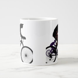 Caneca De Café Grande Minimal Bicycle Art