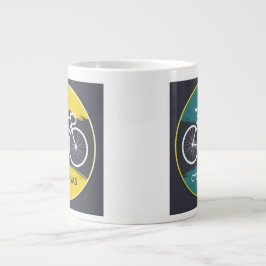 Caneca De Café Grande Minimal Bicycle Illustration – 