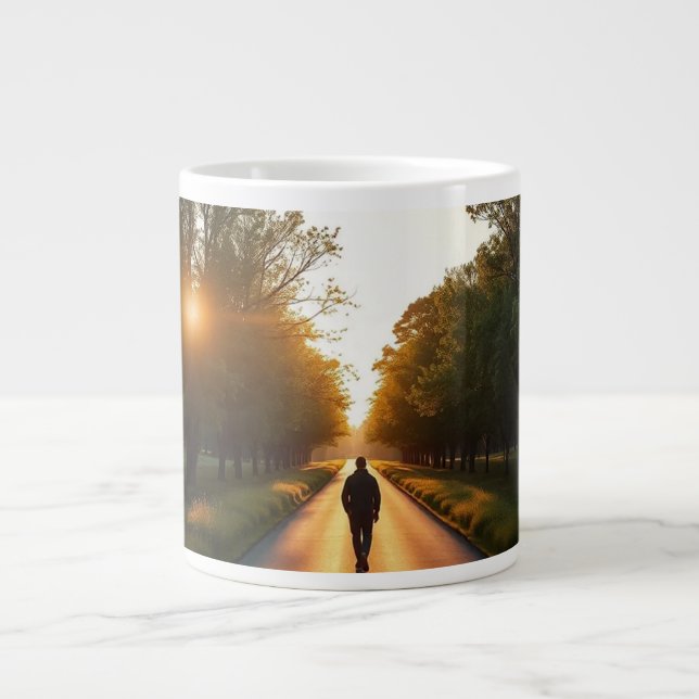 Caneca De Café Grande Minimal Silhouette Mug (Frente)