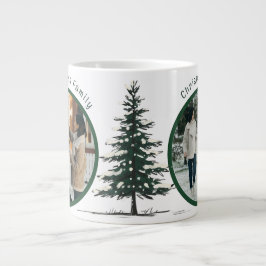 Caneca De Café Grande Minimal Snow Christmas Tree Winter Holiday