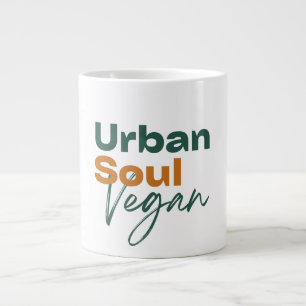 Caneca De Café Grande Minimalista Vegano Alma Urbana Saúde e Bem-estar
