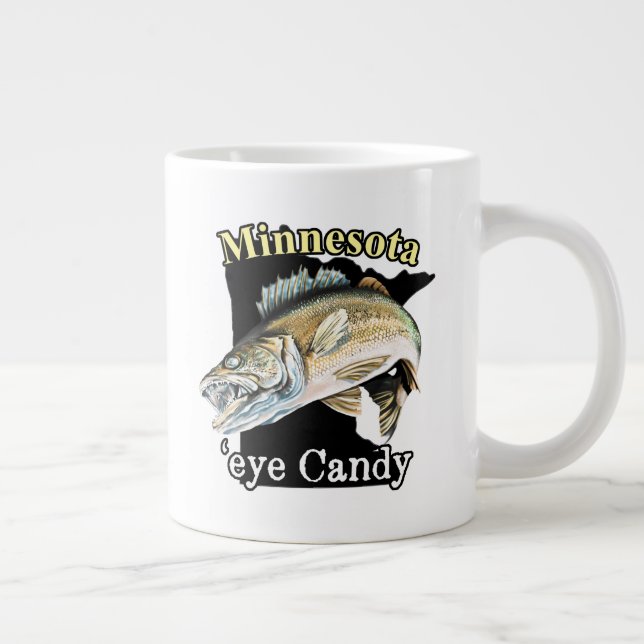 Caneca De Café Grande Minnesota 'Eye Candy Engraçado Walleye' (Direita)