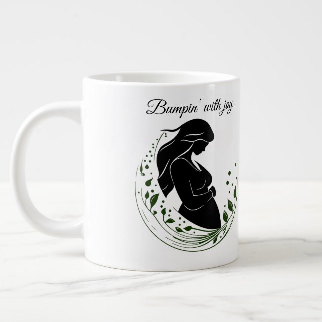 Caneca De Café Grande Miracle in Motion – Parents-to-Be Line Art Mug 🤍 (Esquerda)