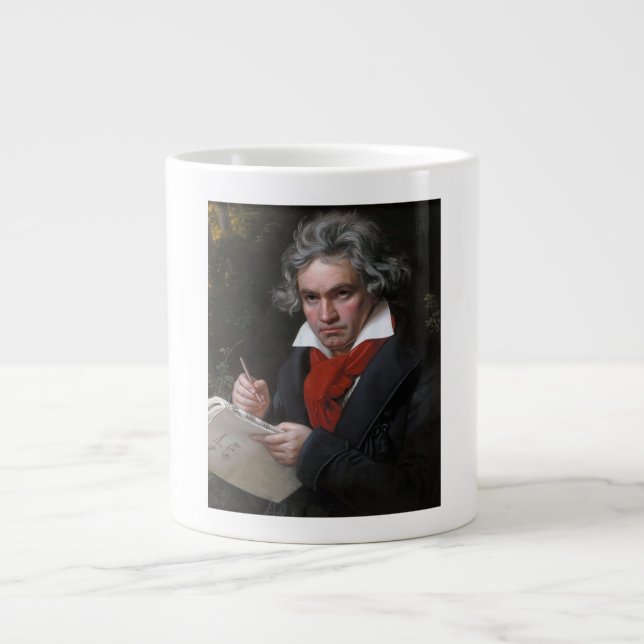 Caneca De Café Grande Missa Solemnis: Ludwig Beethoven Música Clássica (Frente)