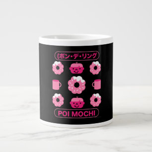 Caneca De Café Grande Mochi Rosquinha Poi Mochi E Café