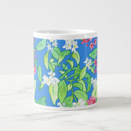 Caneca De Café Grande Mock Orange e Weigelia Jumbo Mug,