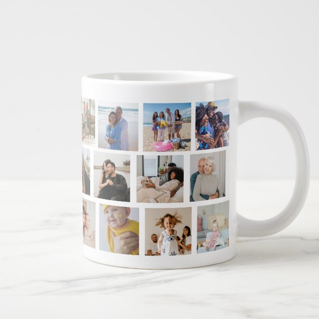 Caneca De Café Grande modelo de Colagem de Fotos 23 Faça seu próprio div (Direita)