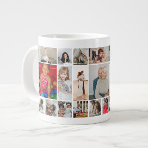 Caneca De Café Grande modelo de colagem de fotos 30 personalizado