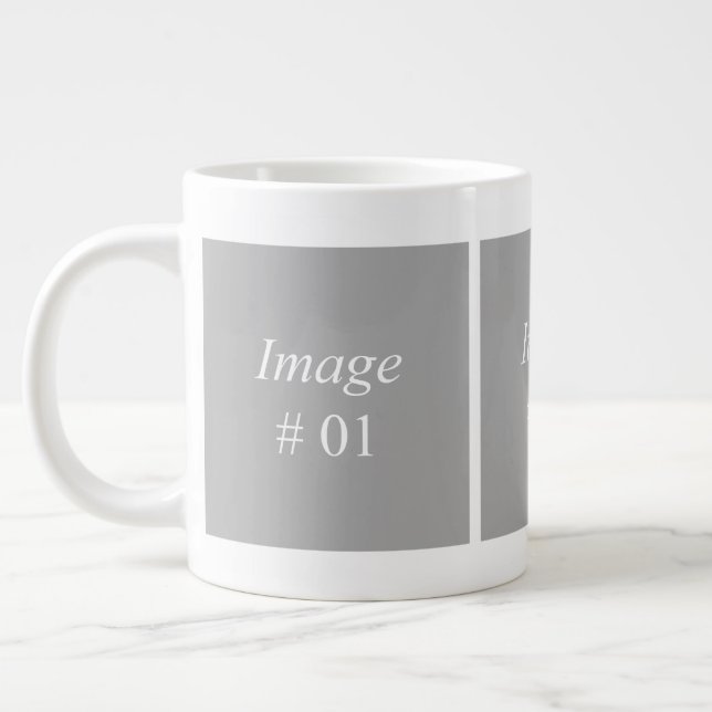 Caneca De Café Grande modelo de coleção de fotos de 3 imagens (Esquerda)