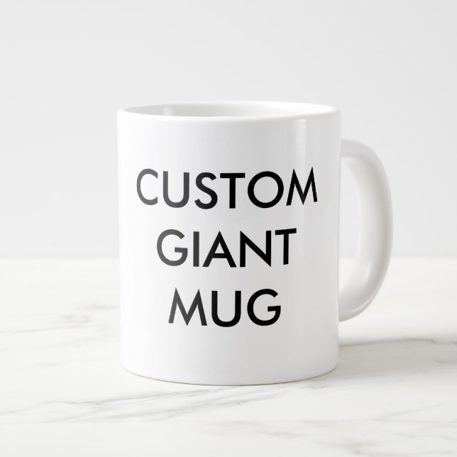 Caneca De Café Grande Modelo de Vazio de Mug Gigante Personalizado (Frente Esquerda)