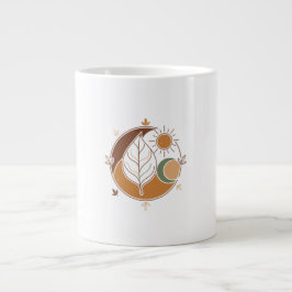 Caneca De Café Grande Modern Abstract Line Art Coffee Cup