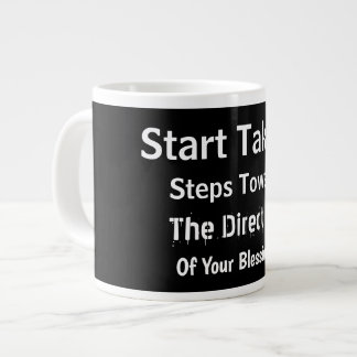 Caneca De Café Grande Modern Bold Black Uplifting Everyday Faith