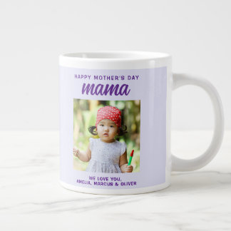 Caneca De Café Grande Modern Mama Kids Photo Mother's Day 