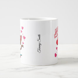 Caneca De Café Grande Moderno Engraçado "Seja meu Namorados"