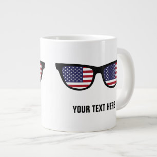 Caneca De Café Grande Mogas personalizadas do USA Shades