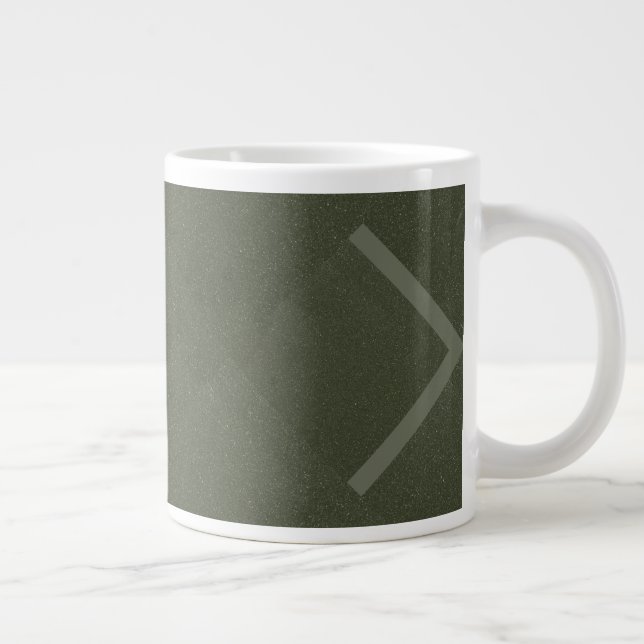 Caneca De Café Grande Moisés Verde Moderno Personalizável (Direita)