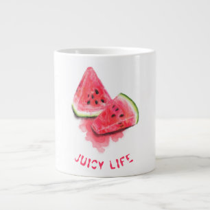 Caneca De Café Grande Molas de Melancia Doce - Texto Personalizado
