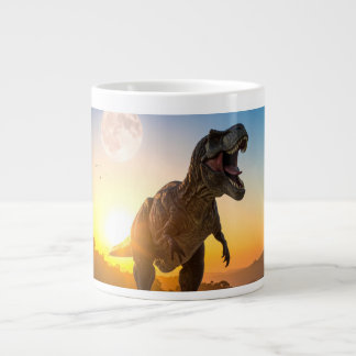 Caneca De Café Grande Moletom T-Rex – Dinossauro Rugindo