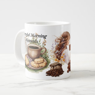 Caneca De Café Grande Momentos de Manhã Tranquilos