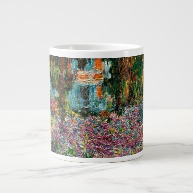 Caneca De Café Grande Monet The Artist Garden at Giverny (Frente)