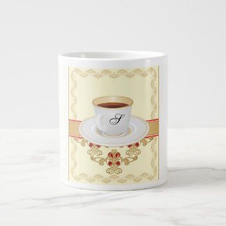 Caneca De Café Grande Monograma Europeu de Cobre de Café S