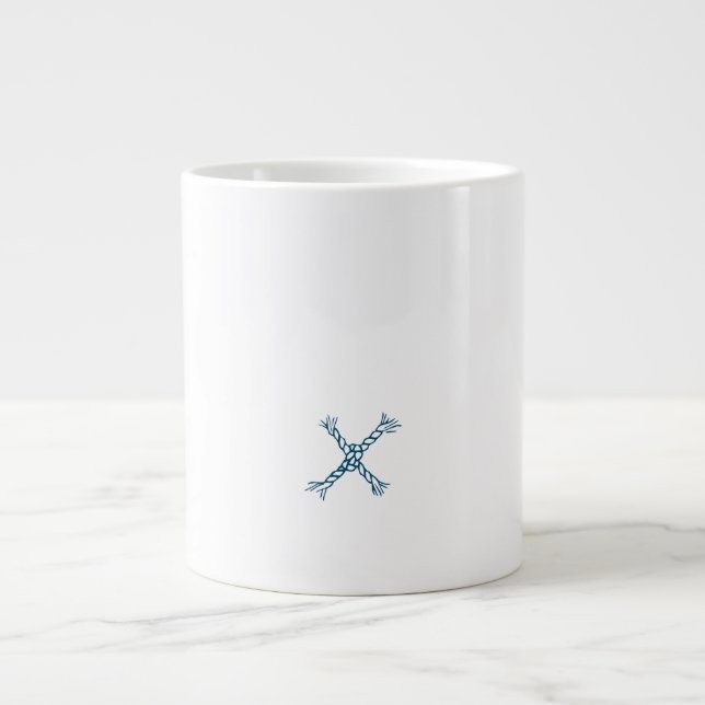 Caneca De Café Grande Monograma - letra X (Frente)