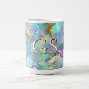Caneca De Café Grande Monograma ou Nome em Opala
