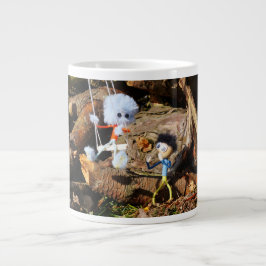 Caneca De Café Grande Monster Fubby op schommel.