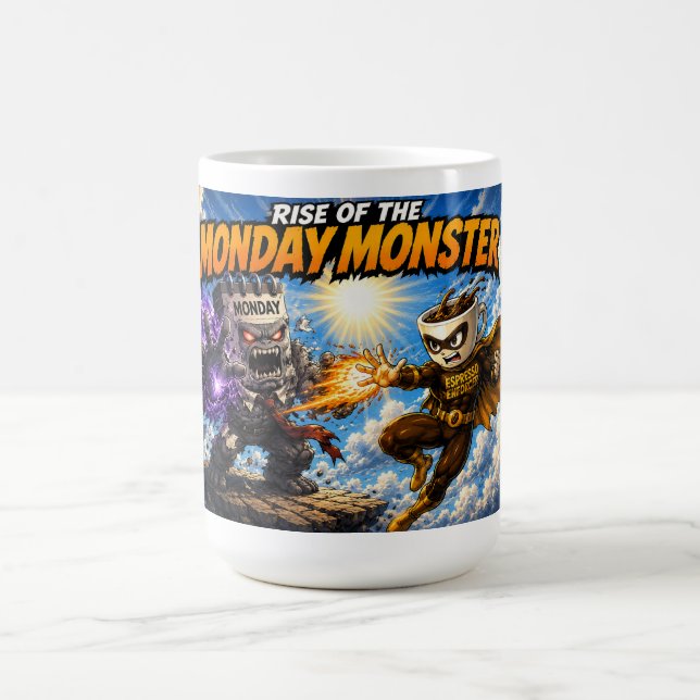 Caneca De Café Grande Monstro de Segunda-feira – Executor de Espr (Centro)