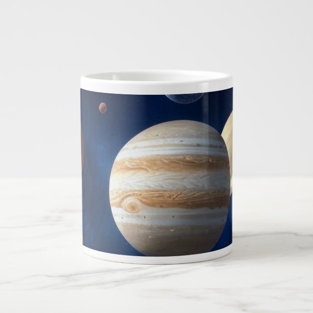 Caneca De Café Grande Montagem do sistema solar (Frente)