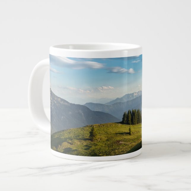 Caneca De Café Grande Montanhas | Lago Spitzingsee, Alpes Suíços (Frente Esquerda)
