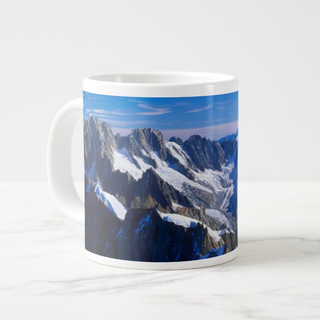 Caneca De Café Grande Montanhas | Mont Blanc, Alpes europeus (Frente Esquerda)