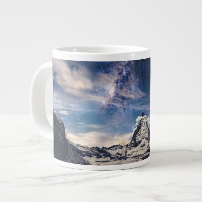 Caneca De Café Grande Montanhas | Suiça de Matterhorn Zermatt (Frente Esquerda)