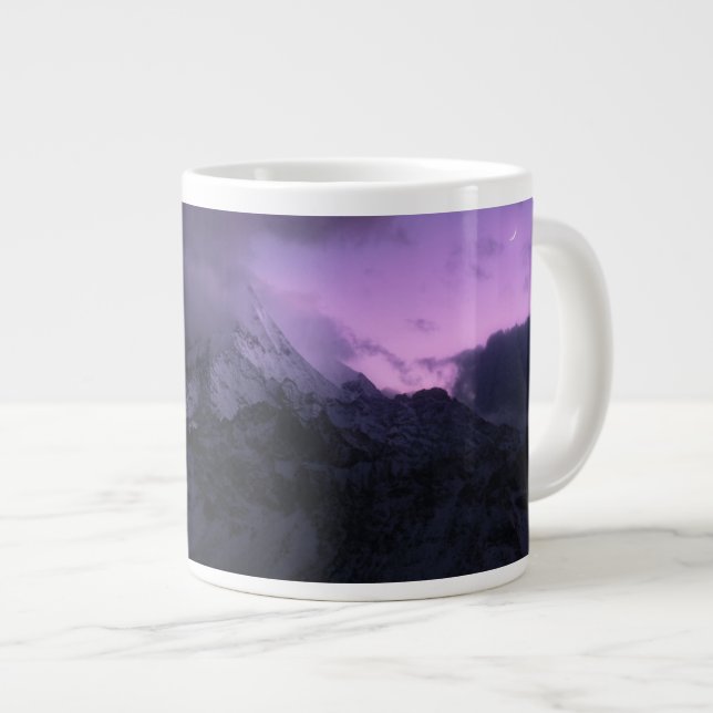 Caneca De Café Grande Montanhas | Yading National Park, Sichuan, China (Frente Esquerda)