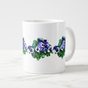Caneca De Café Grande Monte de Panteras Roxas e Brancos