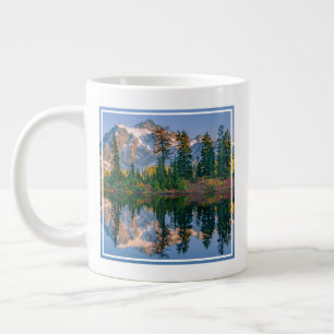 Caneca De Café Grande Monte Shuksan refletido no Lago Reflection