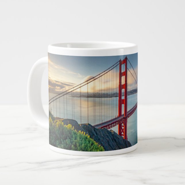 Caneca De Café Grande Monuments | Golden Gate San Francisco (Frente Esquerda)