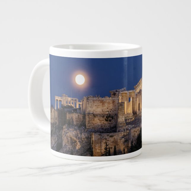 Caneca De Café Grande Monuments | The Parthenon Athens, Greece (Frente Esquerda)