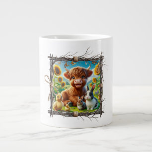 Caneca De Café Grande Moos & Brews: Vaca Highland Jumbo Mug