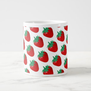 Caneca De Café Grande Morangos
