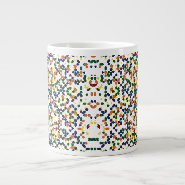 Caneca De Café Grande Moroccan Geometric Pattern (Frente)